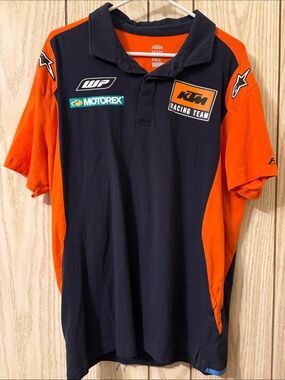 KTM Racing Team Men's Polo Shirt - Navy & Orange